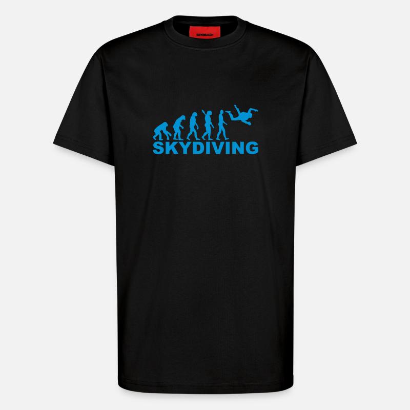 Skydiving - T-Shirt - made by SPREAD - SOLID BLACK