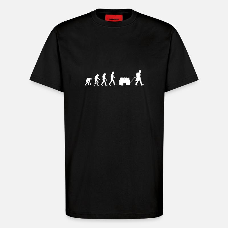 beer evolution - T-Shirt - made by SPREAD - SOLID BLACK