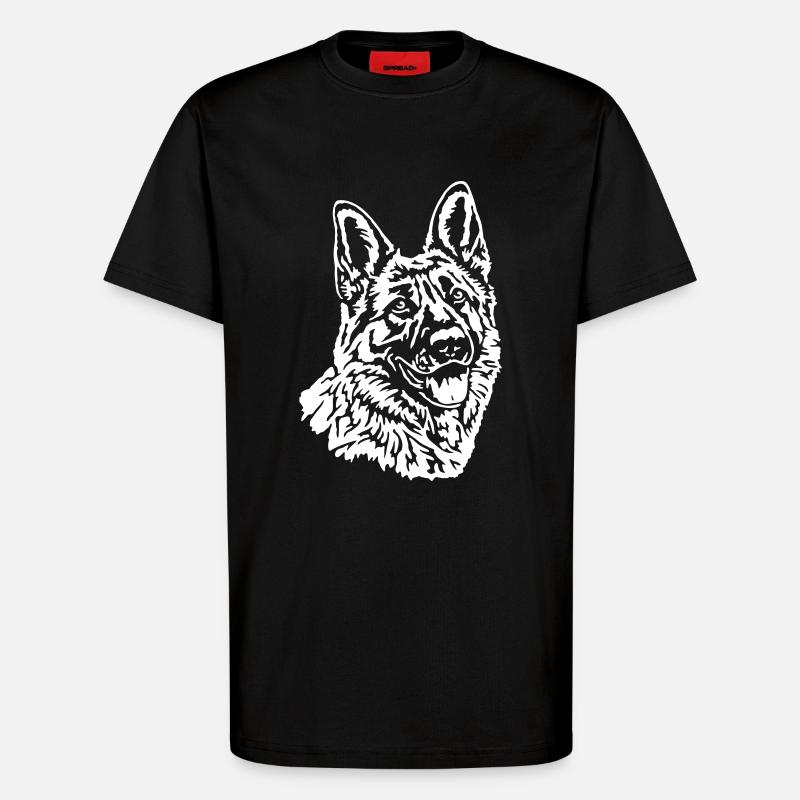 572 Deutscher Schäferhund - T-Shirt - made by SPREAD - SOLID BLACK