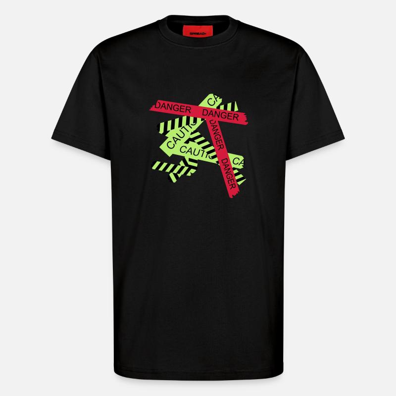 danger - T-Shirt - made by SPREAD - SOLID BLACK