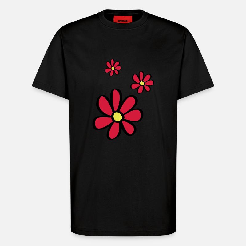 Blümchen - T-Shirt - made by SPREAD - SOLID BLACK