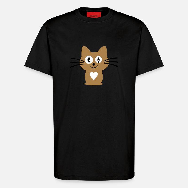 Katze - T-Shirt - made by SPREAD - SOLID BLACK