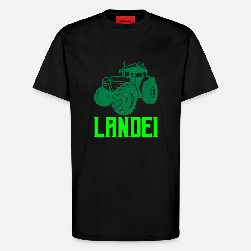traktor landei 1 - T-Shirt - made by SPREAD - SOLID BLACK