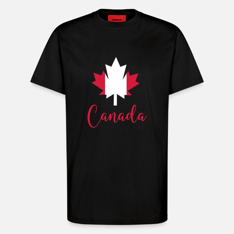 Canada Canada Maple Leaf - T-Shirt - made by SPREAD - SOLID BLACK