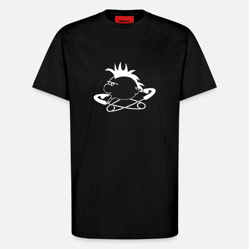 Punk Head DWD - T-Shirt - made by SPREAD - SOLID BLACK