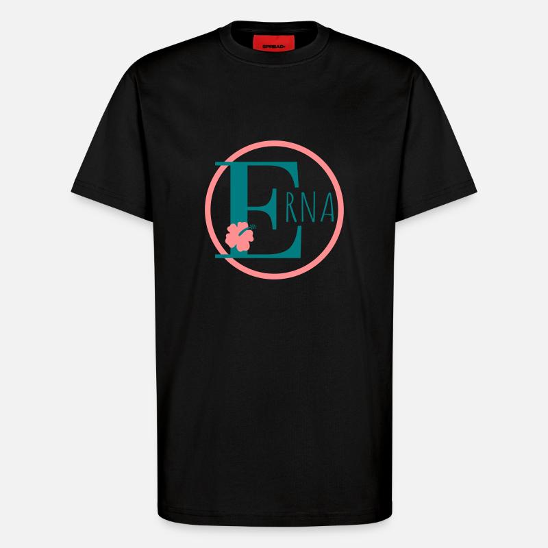 Erna Name Vorname Mädchen - T-Shirt - made by SPREAD - SOLID BLACK