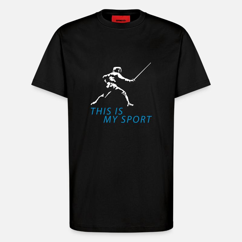 fechten_122012_b_2c - T-Shirt - made by SPREAD - SOLID BLACK