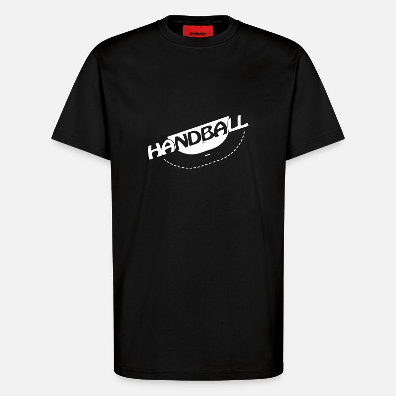 Handball Spielfeld - T-Shirt - made by SPREAD - SOLID BLACK