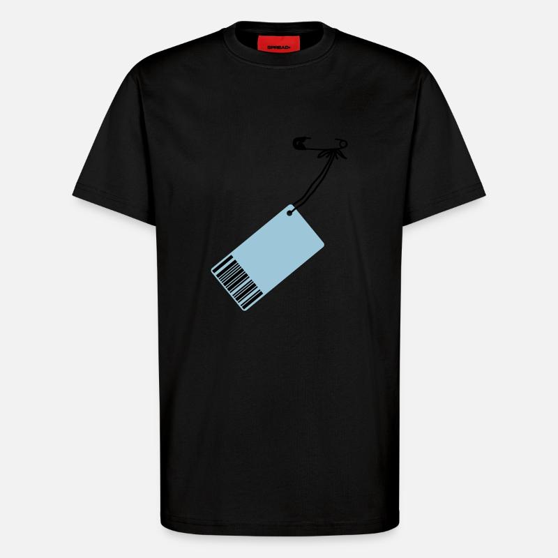 Preis-Schild - T-Shirt - made by SPREAD - SOLID BLACK