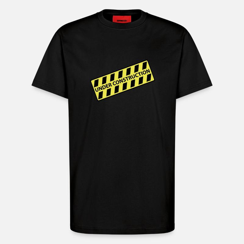 Under Construction - T-Shirt - made by SPREAD - SOLID BLACK