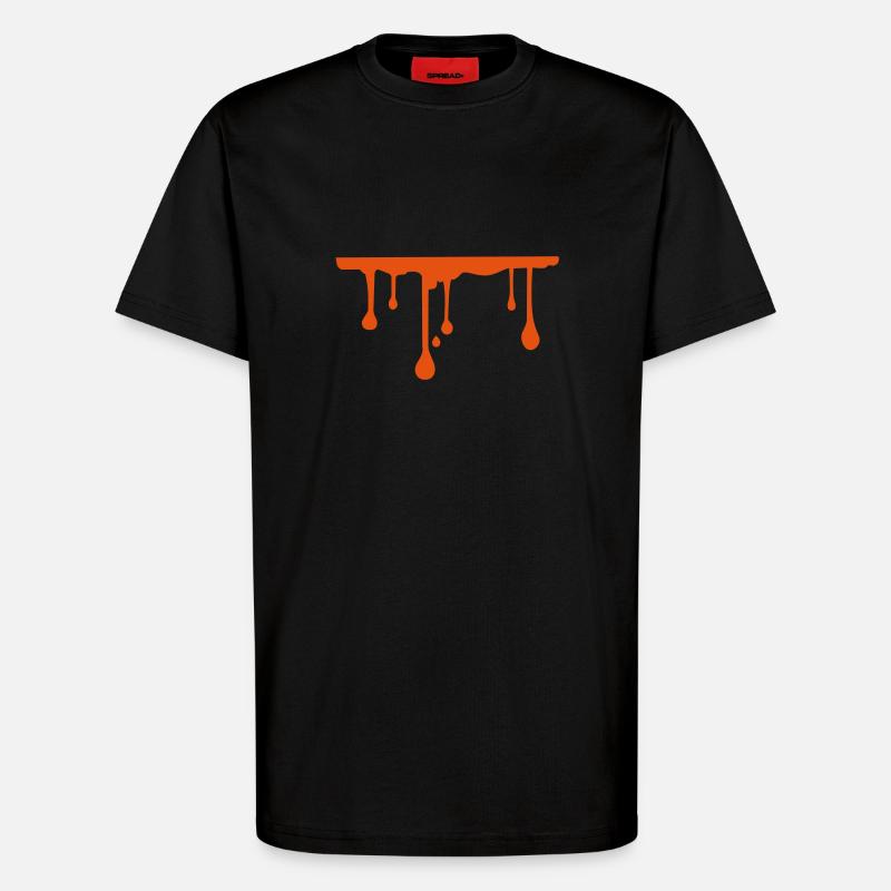 Farbe Tropfen - T-Shirt - made by SPREAD - SOLID BLACK