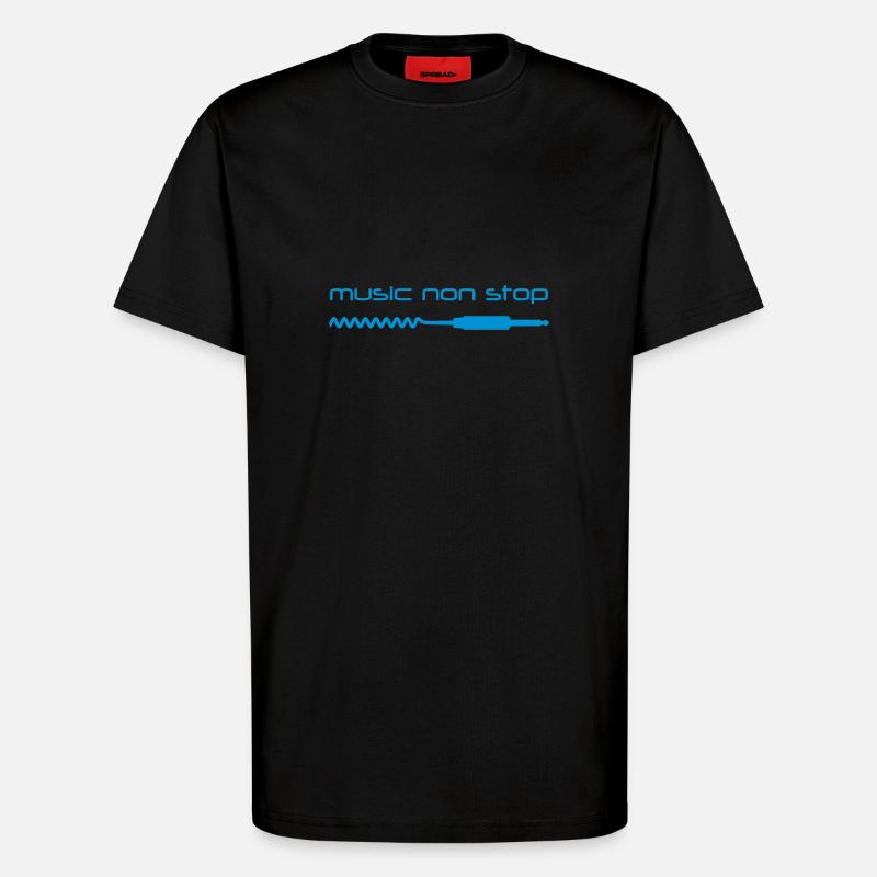 dj - T-Shirt - made by SPREAD - SOLID BLACK