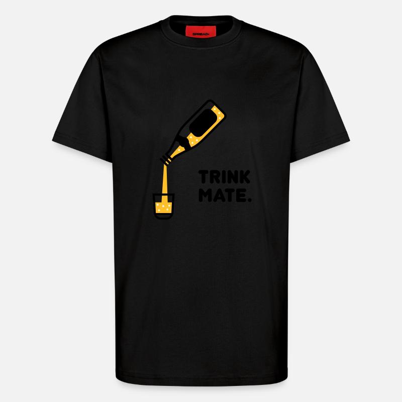 Trink MATE - T-Shirt - made by SPREAD - SOLID BLACK