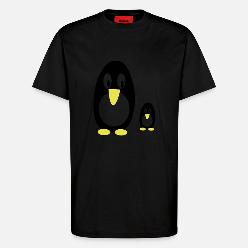 pinguine - T-Shirt - made by SPREAD - SOLID BLACK