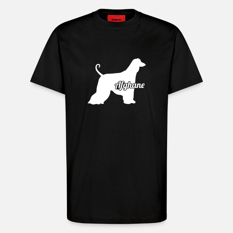 Afghanischer Windhund - T-Shirt - made by SPREAD - SOLID BLACK