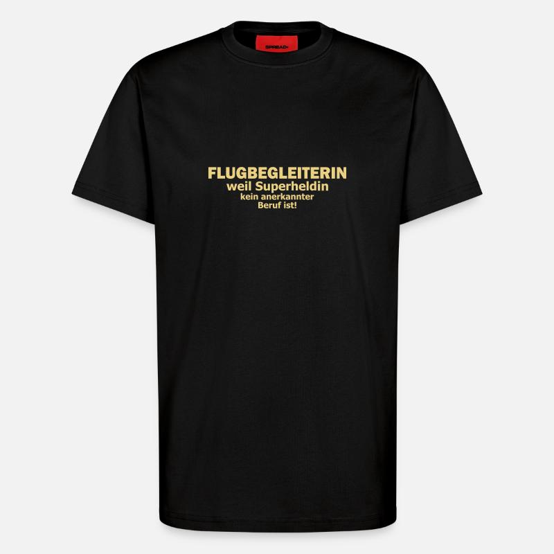 flugbegleiterin - T-Shirt - made by SPREAD - SOLID BLACK