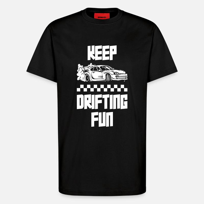 Continuez à vous amuser - T-shirt bio décontracté fabriqué en UE - SOLID BLACK