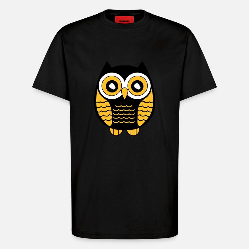 eule_02 - T-Shirt - made by SPREAD - SOLID BLACK