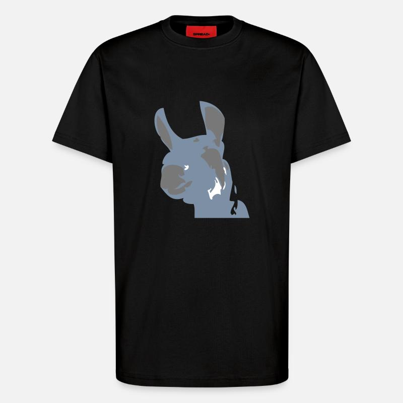 lama - T-Shirt - made by SPREAD - SOLID BLACK