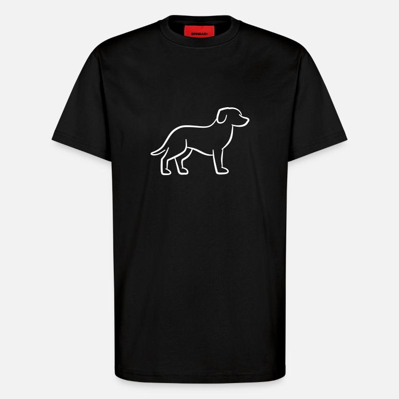 Hund - T-Shirt - made by SPREAD - SOLID BLACK