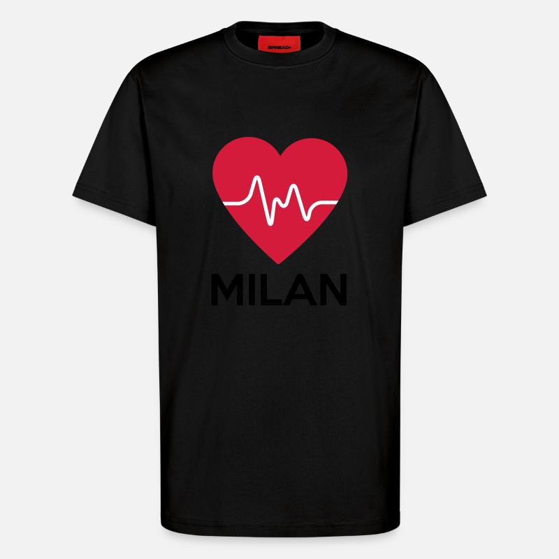 Herz Milan - T-Shirt - made by SPREAD - SOLID BLACK