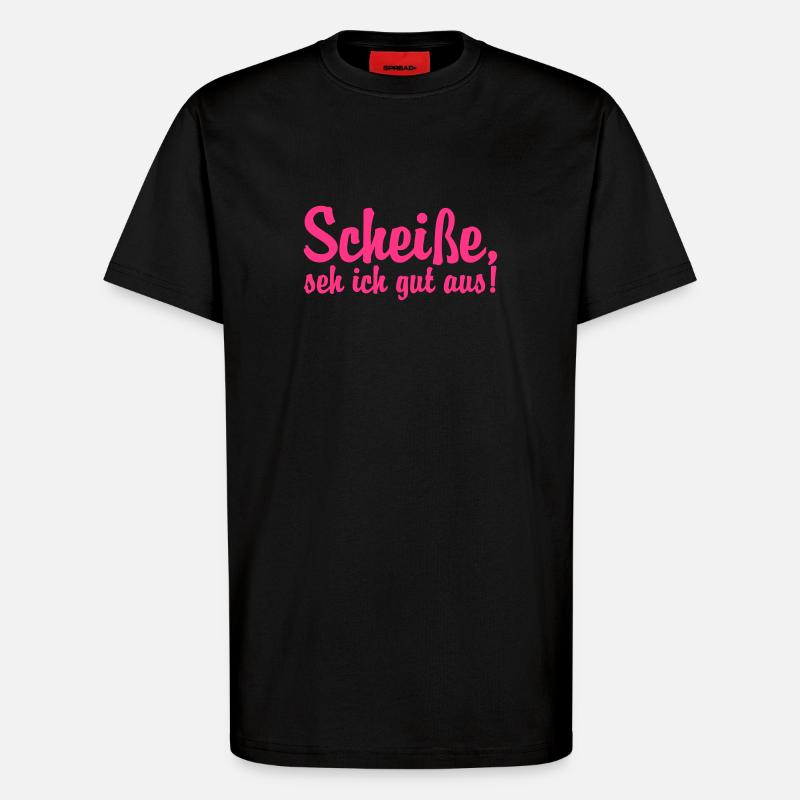 Scheisse seh ich gut aus - T-shirt bio décontracté fabriqué en UE - SOLID BLACK