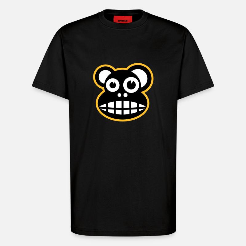 Lustiger Affe - T-Shirt - made by SPREAD - SOLID BLACK
