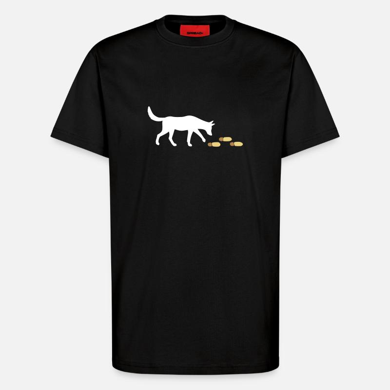 Mantrailer mit Spur - T-Shirt - made by SPREAD - SOLID BLACK