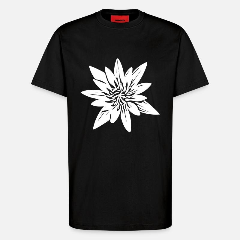Blume - T-Shirt - made by SPREAD - SOLID BLACK