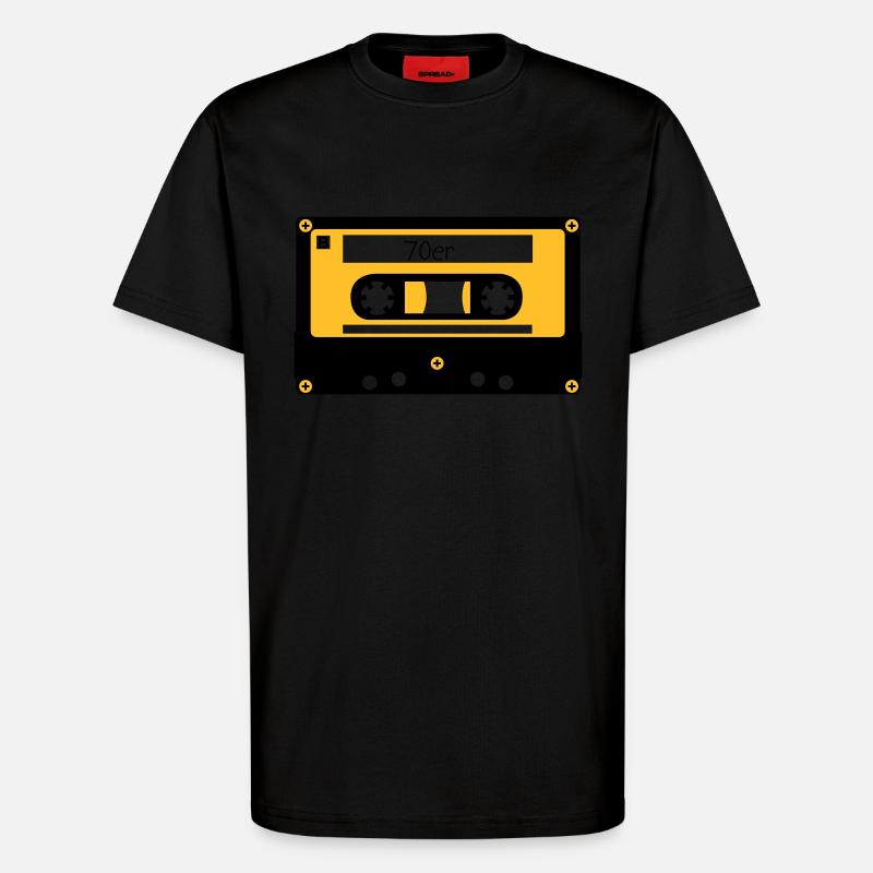 Kassette 70er - T-Shirt - made by SPREAD - SOLID BLACK
