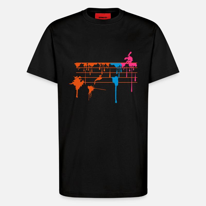 Notensplashes - T-Shirt - made by SPREAD - SOLID BLACK