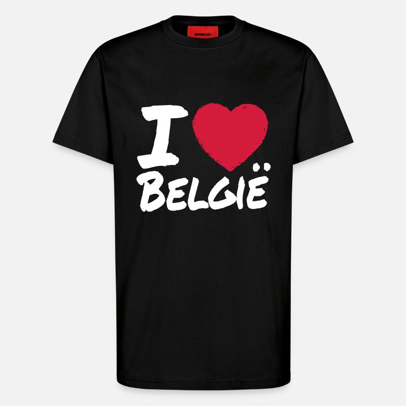 I Love Belgie - T-Shirt - made by SPREAD - SOLID BLACK
