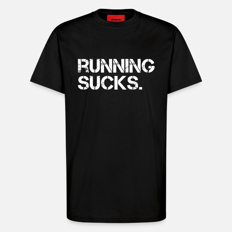 Course à pied Sucks. - T-shirt bio décontracté fabriqué en UE - SOLID BLACK