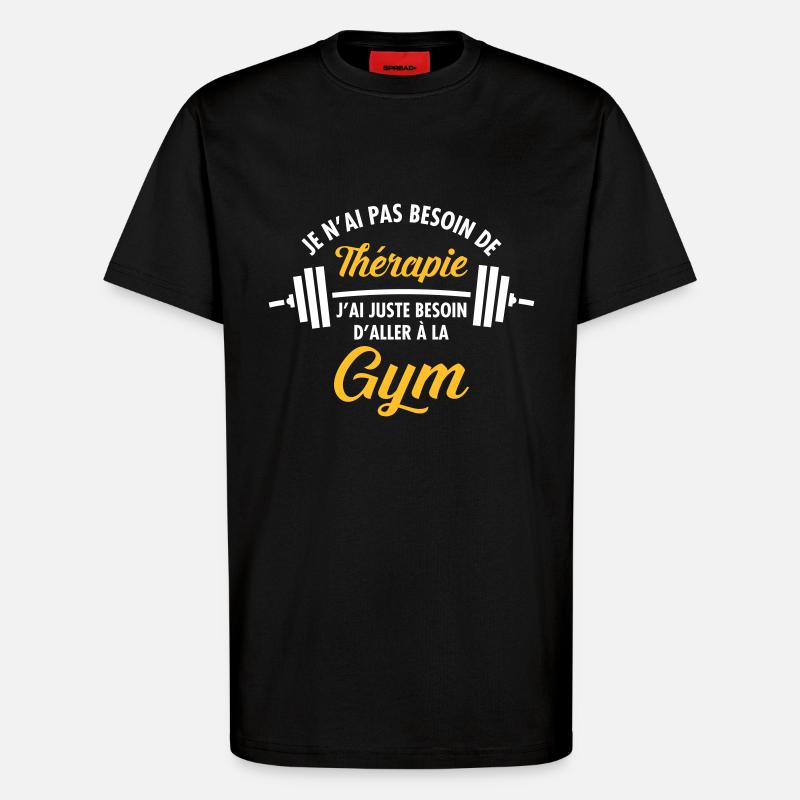 Thérapie - Gym - T-Shirt - made by SPREAD - SOLID BLACK