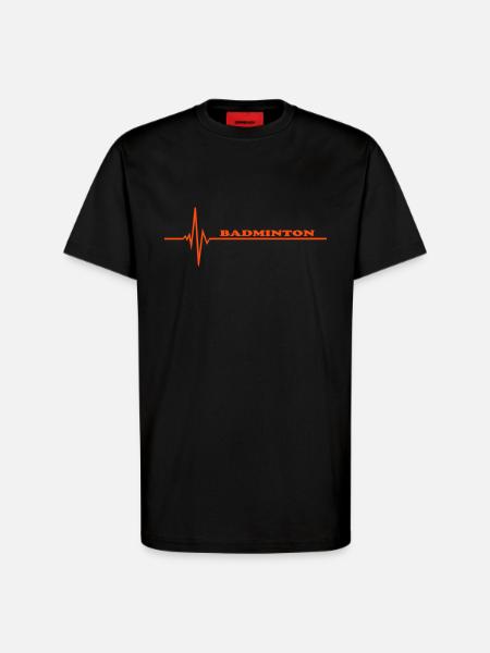 Badminton - T-Shirt - made by SPREAD - SOLID BLACK