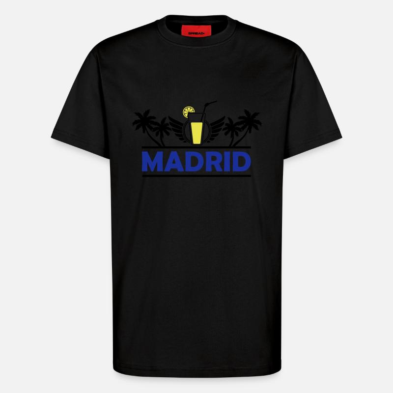 Madrid 2 - T-shirt bio décontracté fabriqué en UE - SOLID BLACK