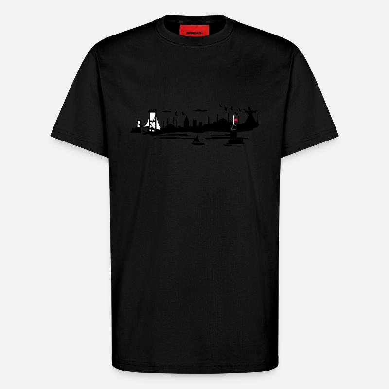 silhouette istanbul - T-shirt bio décontracté fabriqué en UE - SOLID BLACK