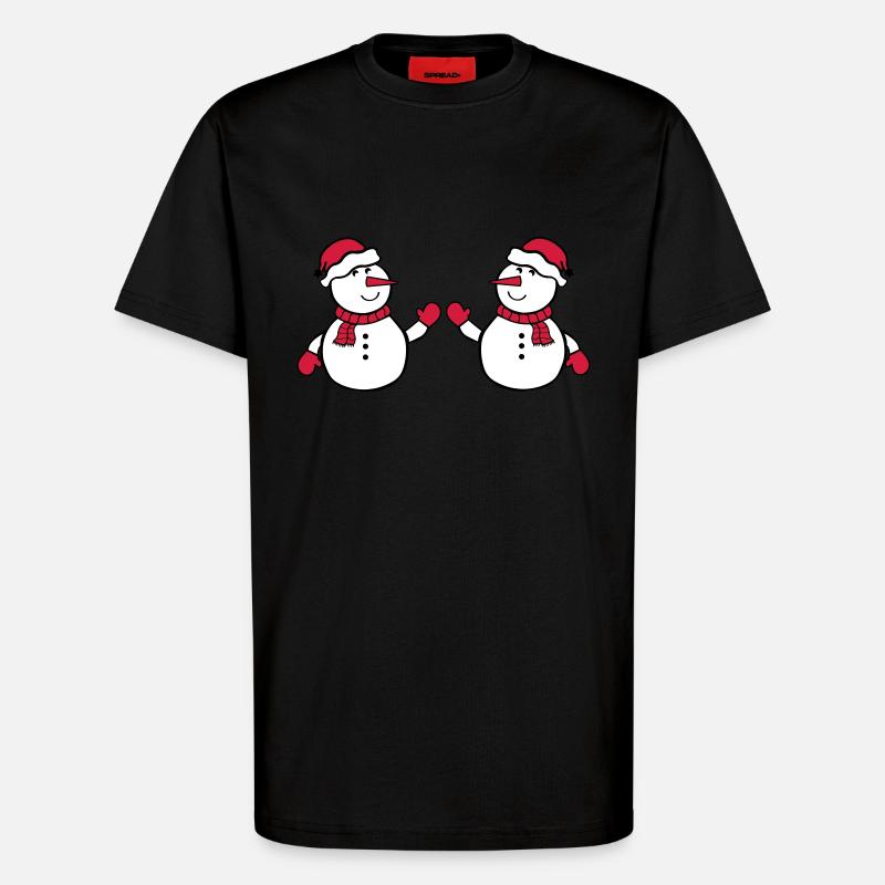 Snowman 2 - T-Shirt - made by SPREAD - SOLID BLACK