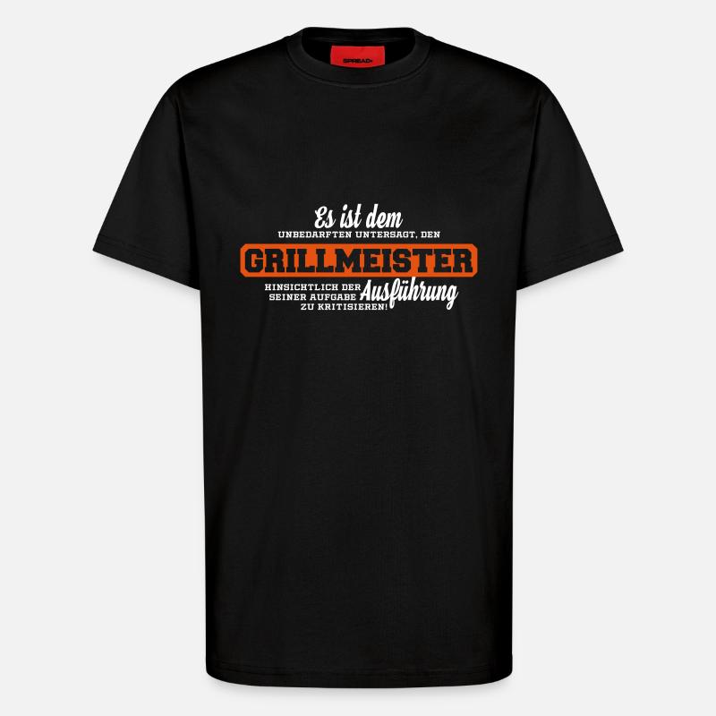 Grillmeister - T-Shirt - made by SPREAD - SOLID BLACK