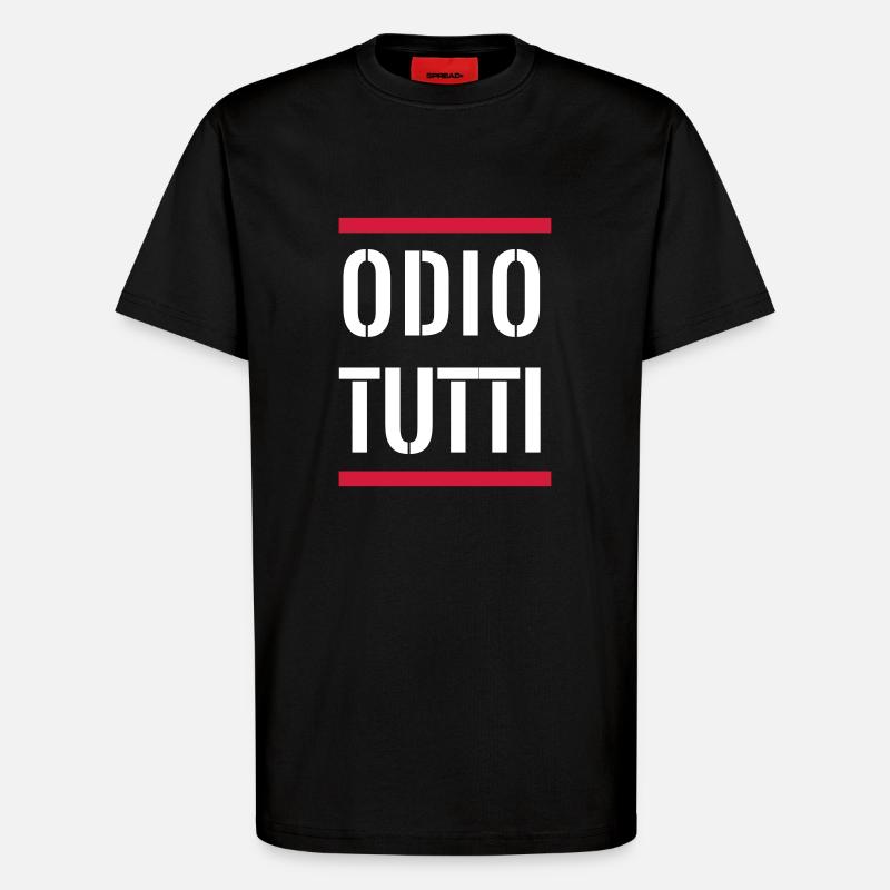 Je déteste tout blanc - T-shirt bio décontracté fabriqué en UE - SOLID BLACK