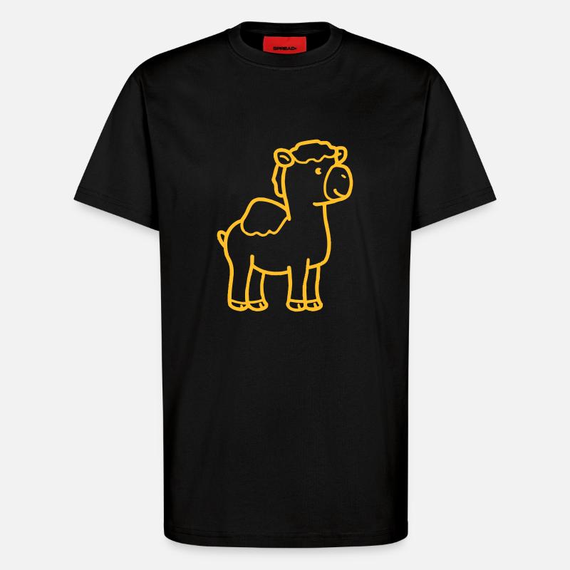 Kamel Comic - T-Shirt - made by SPREAD - SOLID BLACK