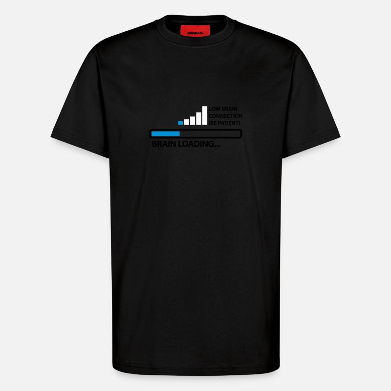 low_brain_connetion_loading_3c - T-shirt bio décontracté fabriqué en UE - SOLID BLACK