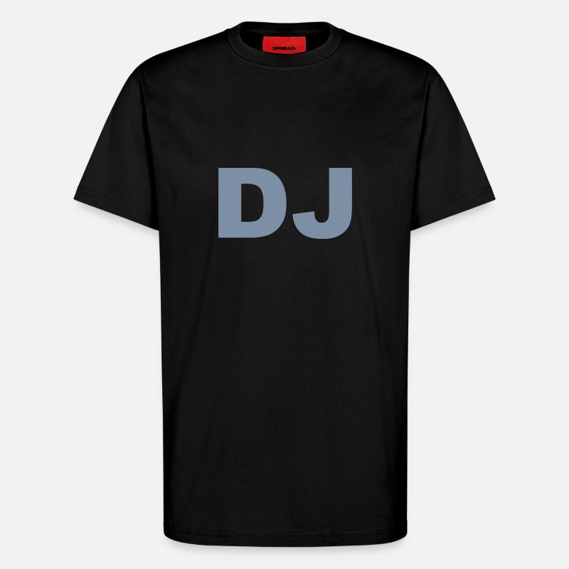 DJ - T-Shirt - made by SPREAD - SOLID BLACK