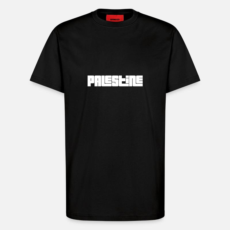 Palestine - T-shirt bio décontracté fabriqué en UE - SOLID BLACK