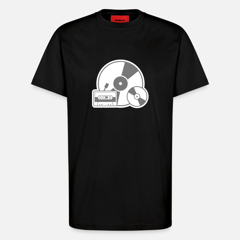 Music Evolution - T-Shirt - made by SPREAD - SOLID BLACK
