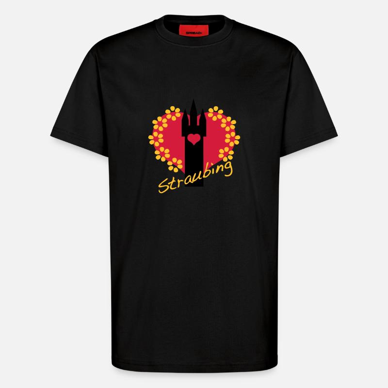 i love straubing - T-Shirt - made by SPREAD - SOLID BLACK