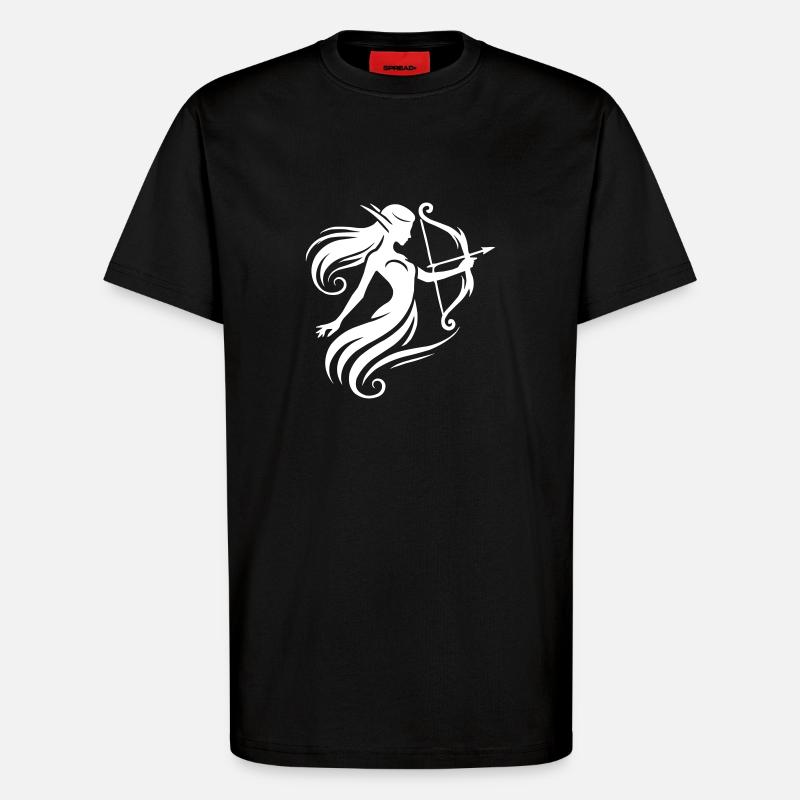 Elf Bow and Arrow - T-Shirt - made by SPREAD - SOLID BLACK
