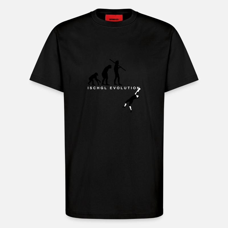 Evolution Bergsteiger - T-Shirt - made by SPREAD - SOLID BLACK