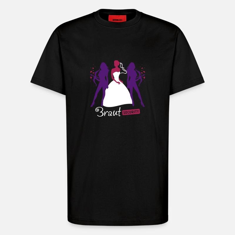 Braut Security 3C - T-Shirt - made by SPREAD - SOLID BLACK