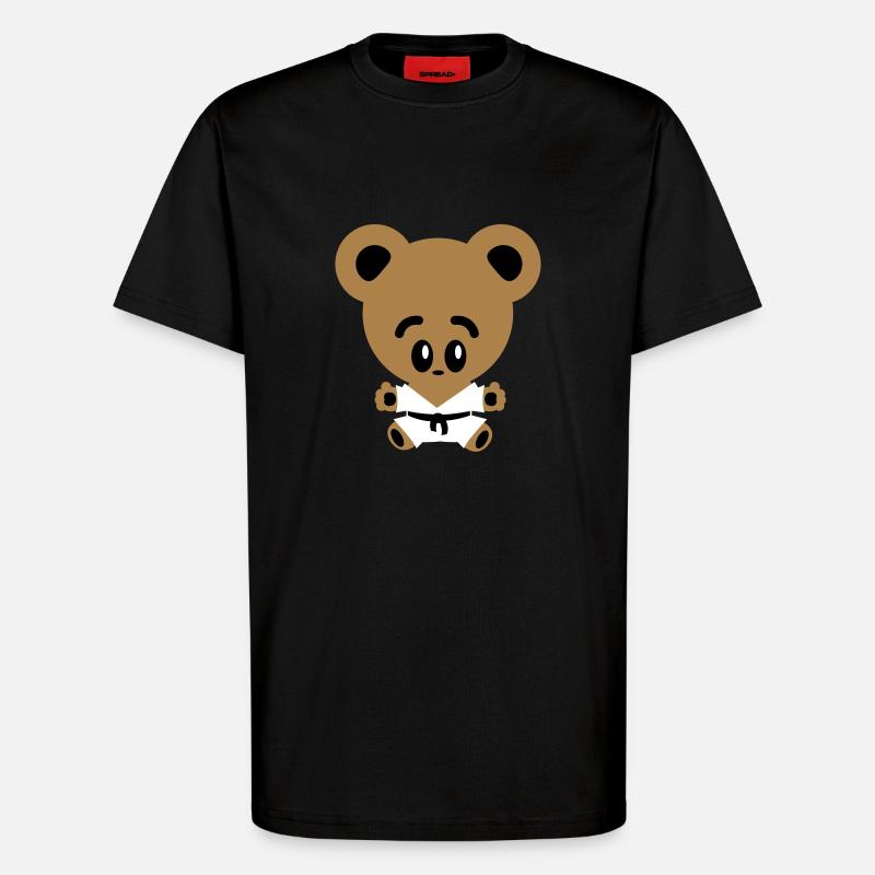 kung fu Bär - T-Shirt - made by SPREAD - SOLID BLACK